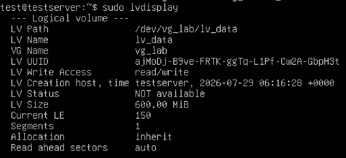 マージ中はLV Statusがnot available